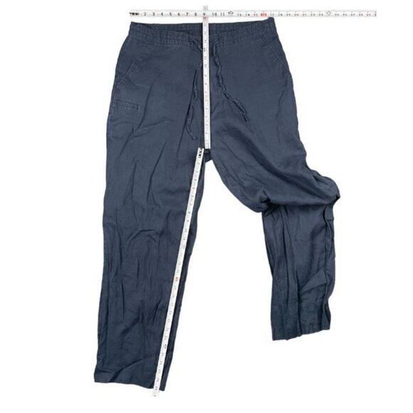 Lorenzino Pants Womens Size XL Blue Linen Capsule Casual Minimal Classic Light - Picture 7 of 10